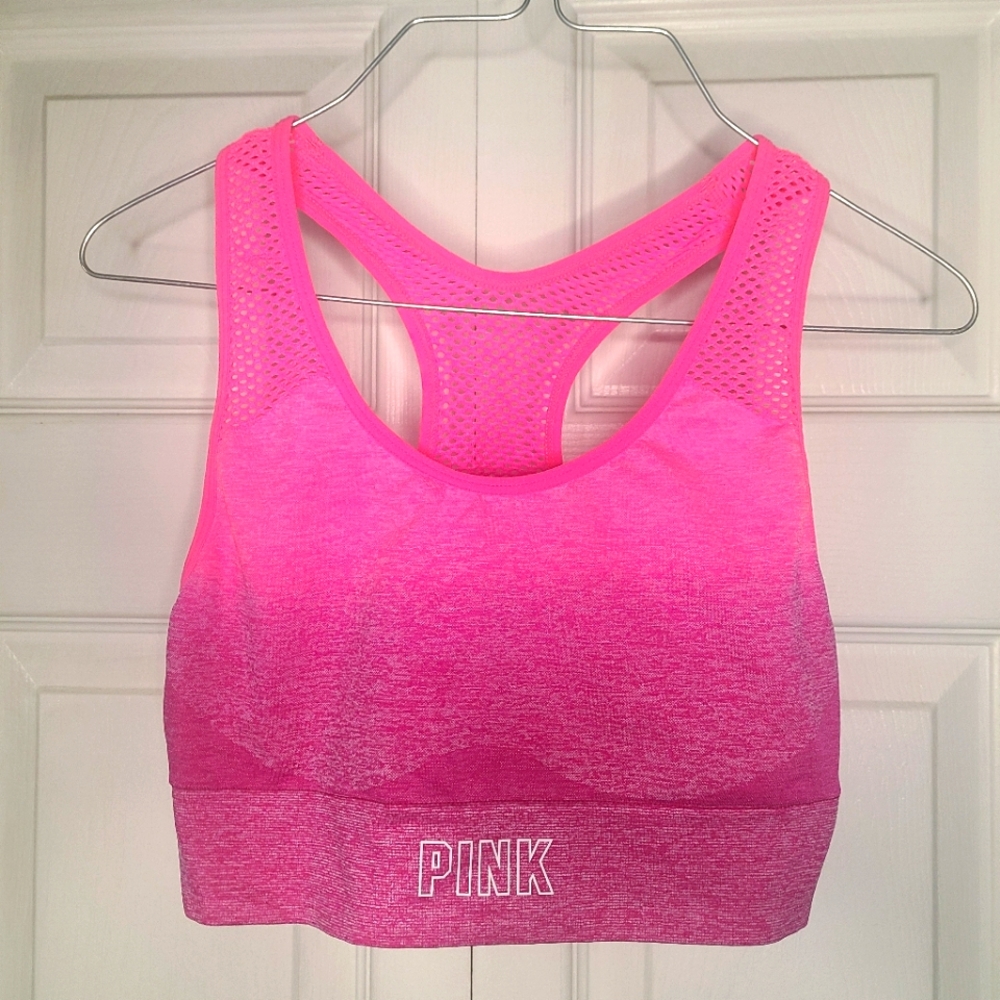 Pink Sport by Victoria's Secret Women's Seamless Sports Bra sz Medium